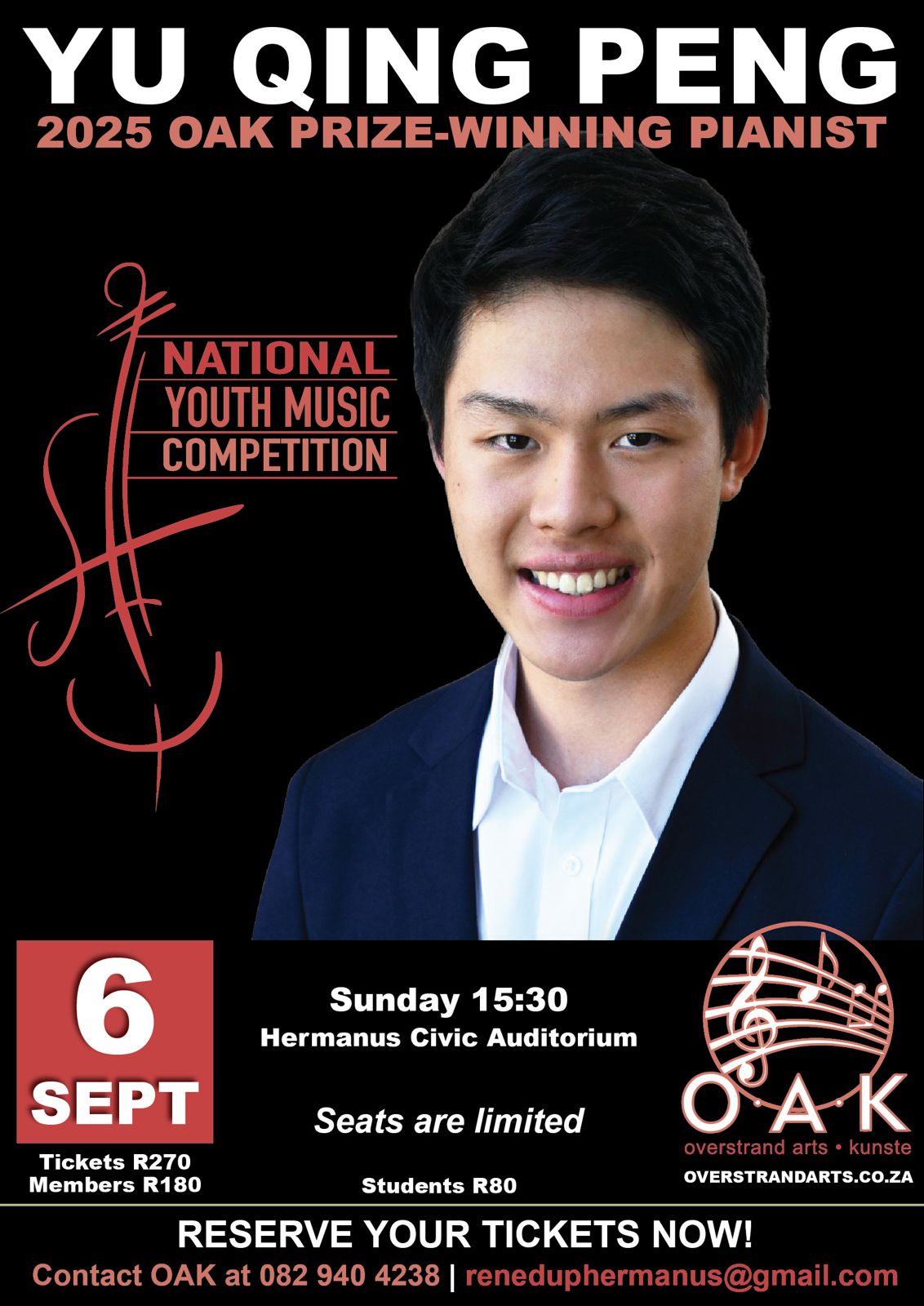 Silver medallist pianist heading to Hermanus